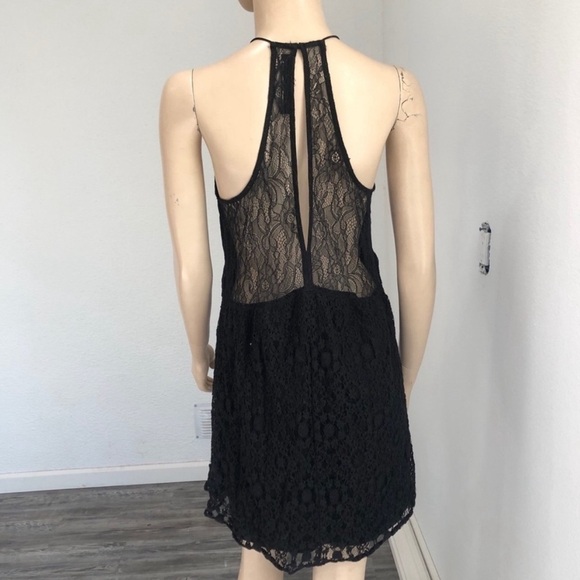 ZARA WOMAN black lace mini dress size:M - Picture 4 of 15
